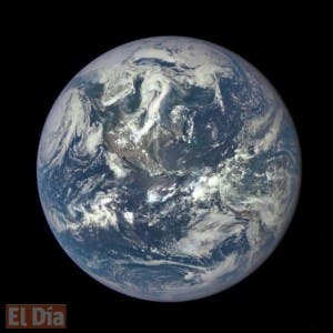 Imagen de la Tierra tomada desde el satélite Deep Space Climate Observatory. / NASA