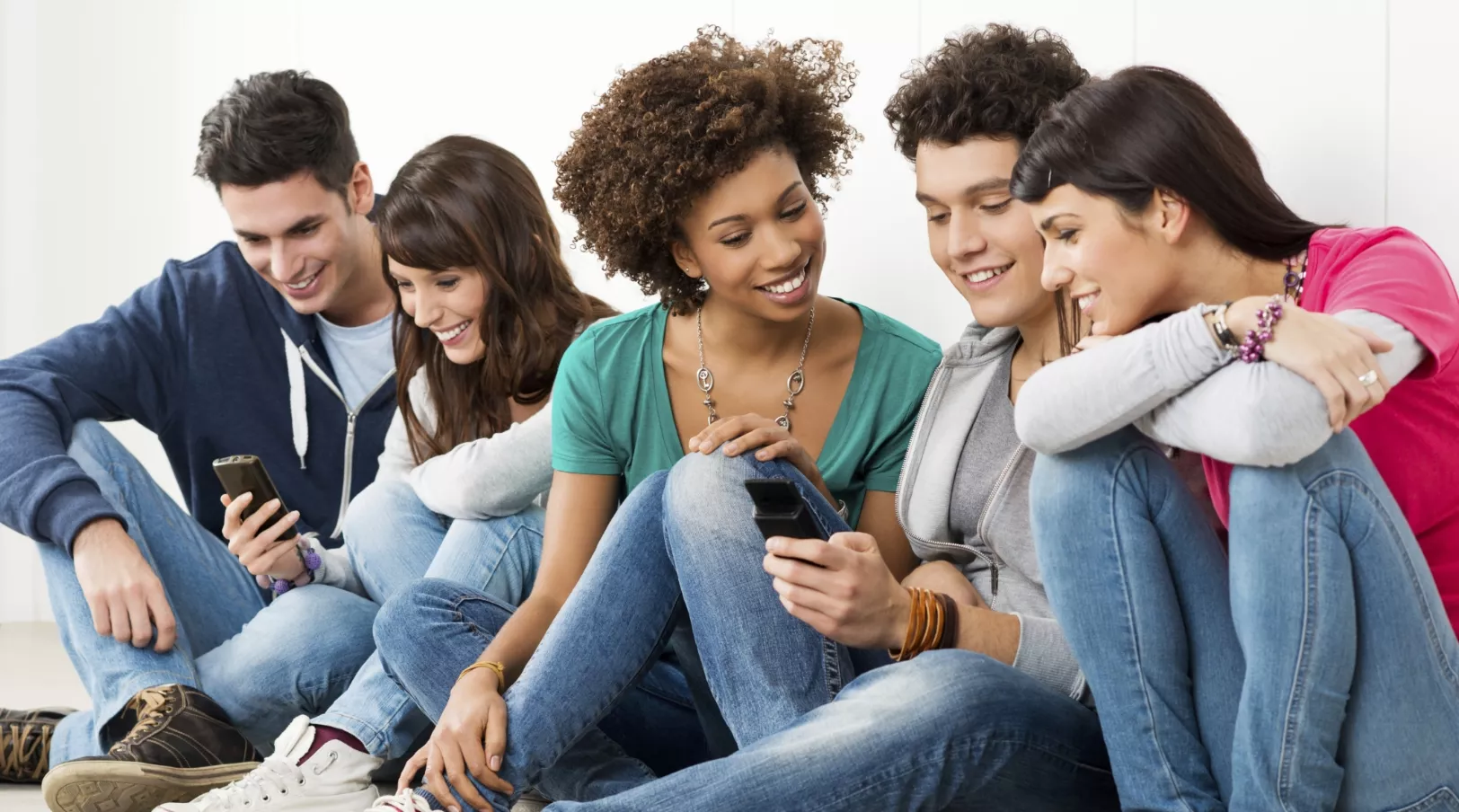 Friends Looking At Cell Phone