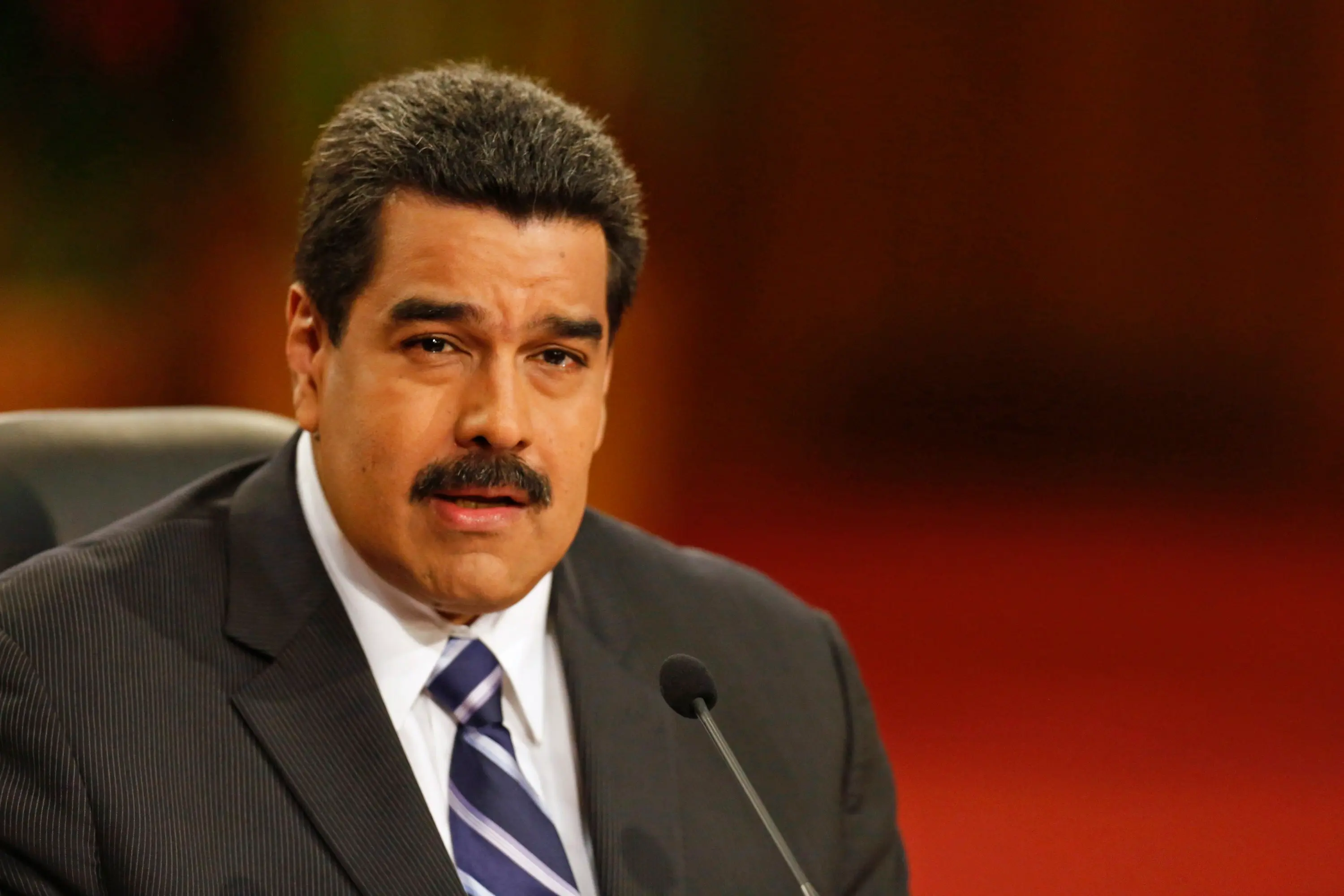 Imagen de archivo del presidente de Venezuela, Nicolás Maduro, durante una conferencia de prensa en el Palacio de Miraflores, Caracas