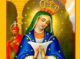 Imagen de la Virgen de la Altagracia.
