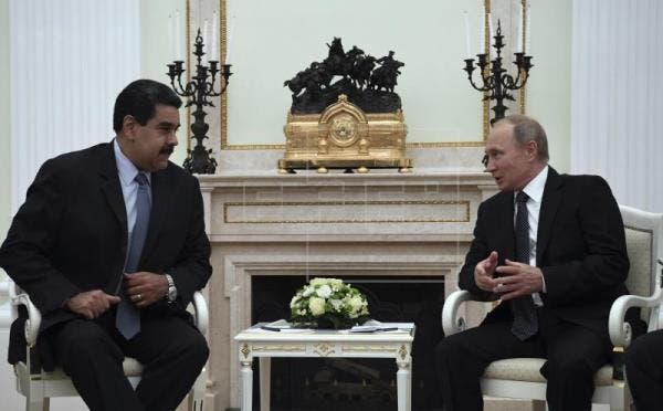 Los presidentes de Rusia, VladÃ­mir Putin, y de Venezuela, NicolÃ¡s Maduro.