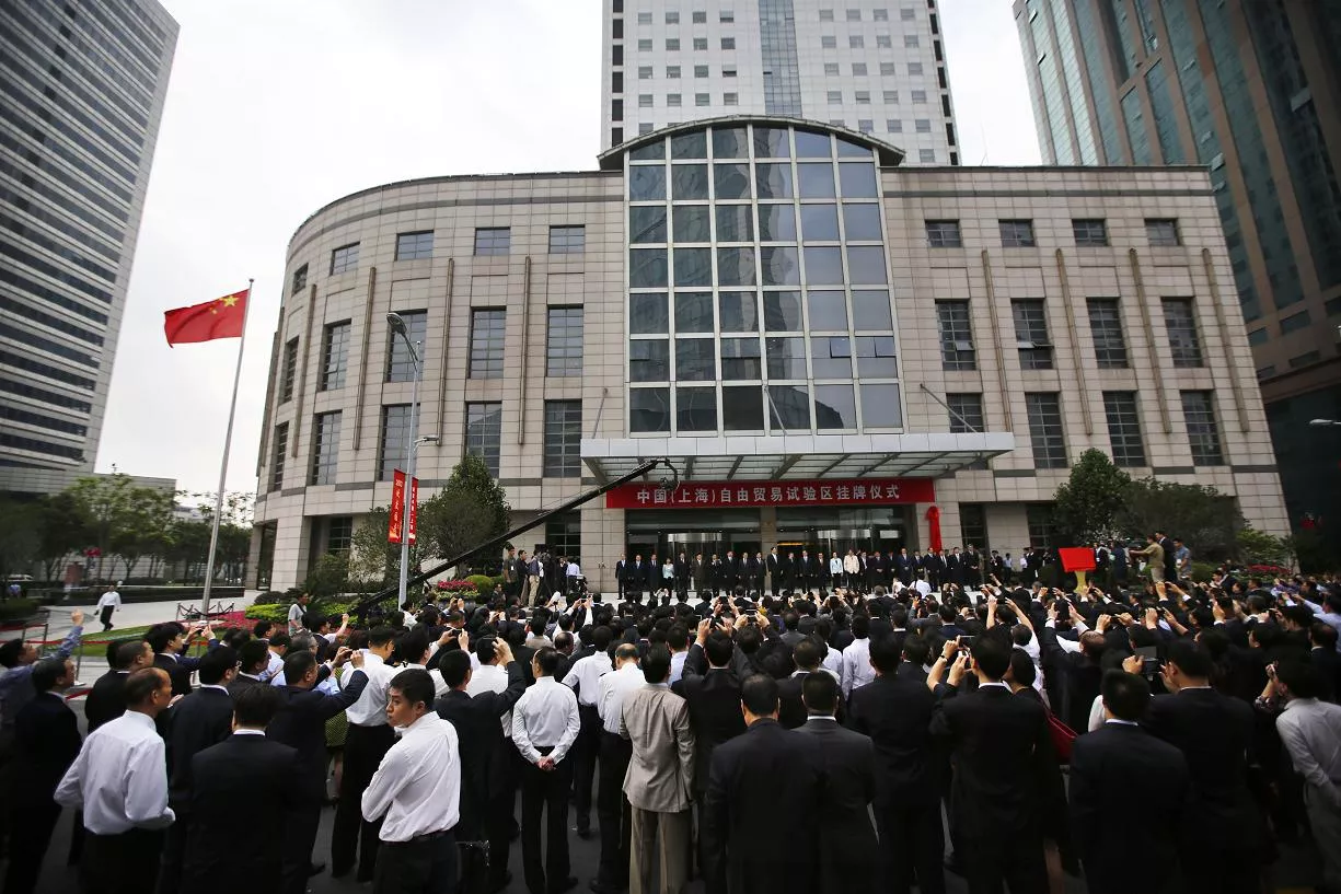 Zona de libra Comercio en Shangai, China