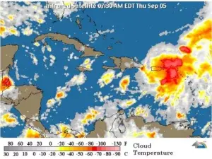 Tormenta tropical Gabrielle se aproxima  hacia el noroeste del país