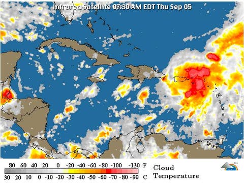 Tormenta tropical Gabrielle se aproxima  hacia el noroeste del país