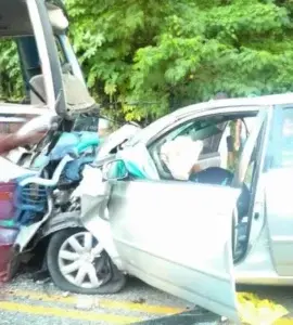 Tres personas heridas en accidente de tránsito en la avenida Luperón