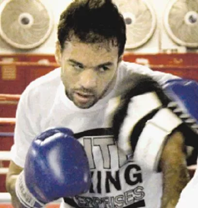 Delvin Rodríguez durante una fuerte sesión de entrenamientos. ap