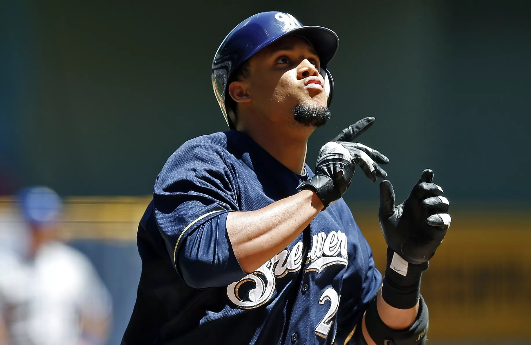 Carlos Gomez, pelotero de los cerveceros