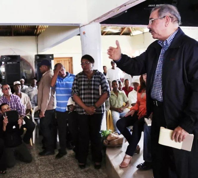 Presidente Danilo Medina llega a PedroSánchez, distrito municipal de El Seibo.