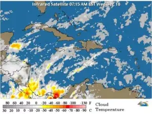 Baja presión se aleja; vaguada provocará aguaceros esta tarde