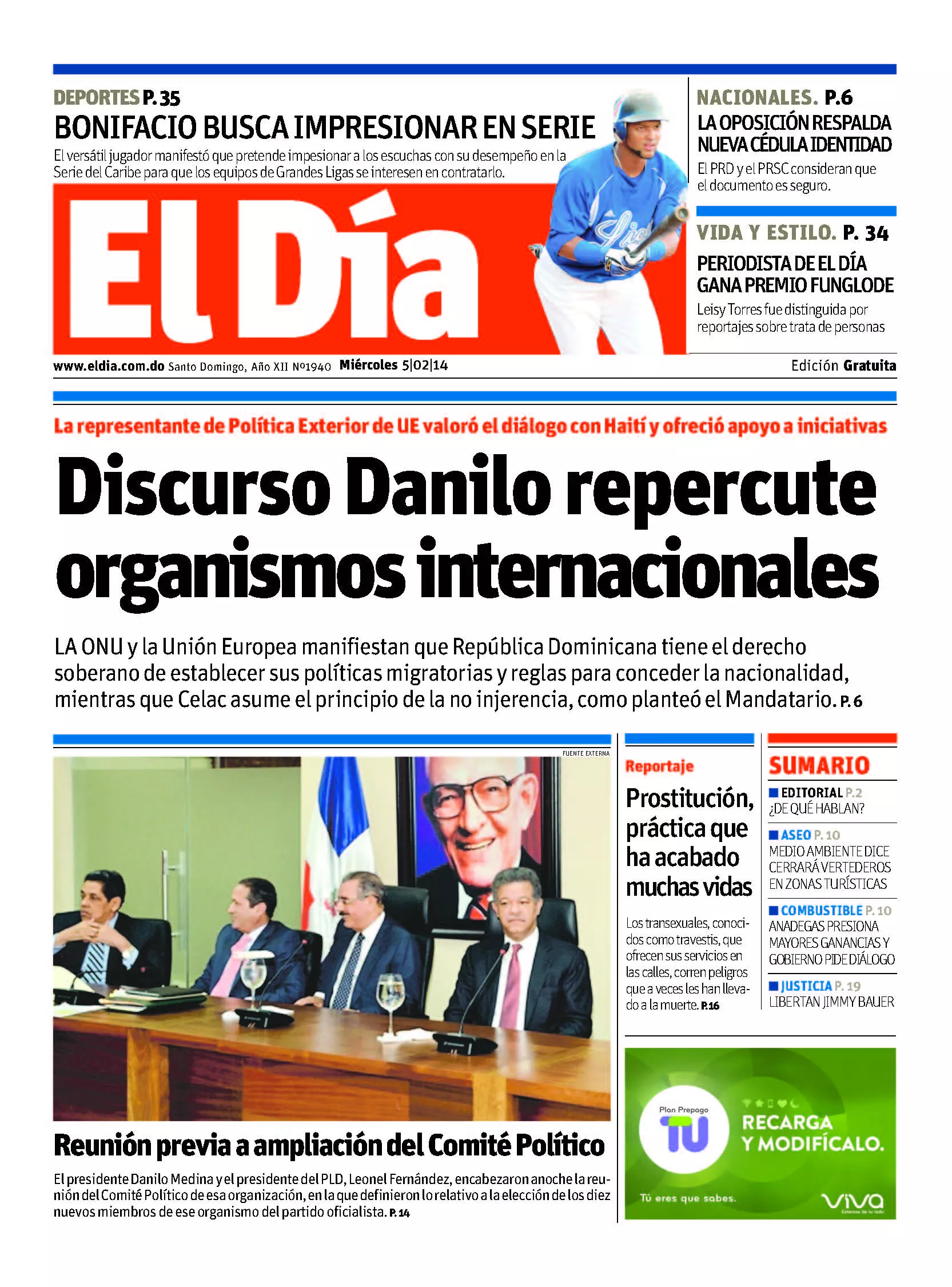 Portada impresa