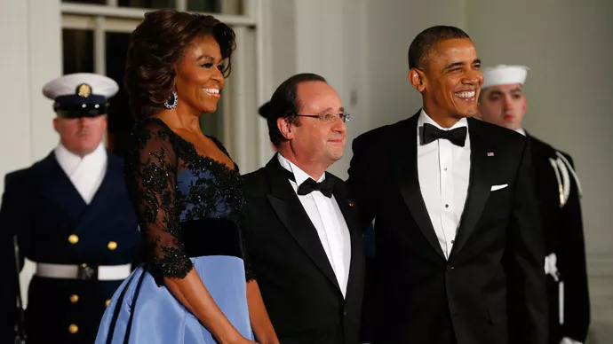 Michelle y Barack Obama y Francois Hollande