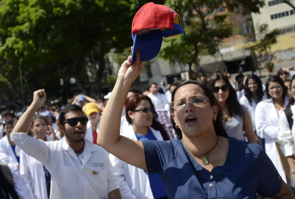 VENEZUELA-POLITICS-MEDICINE-PROTEST
