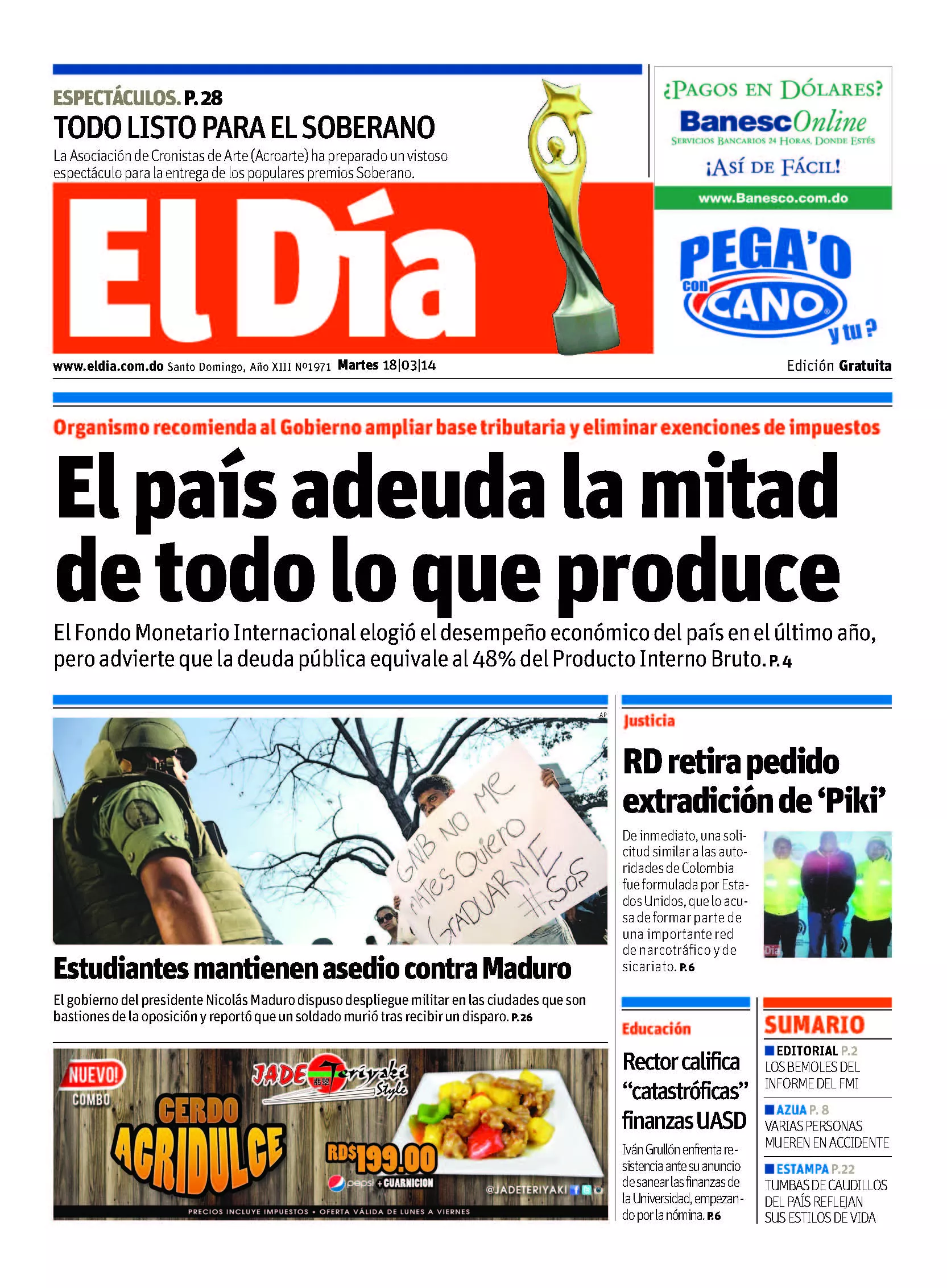 Portada impresa