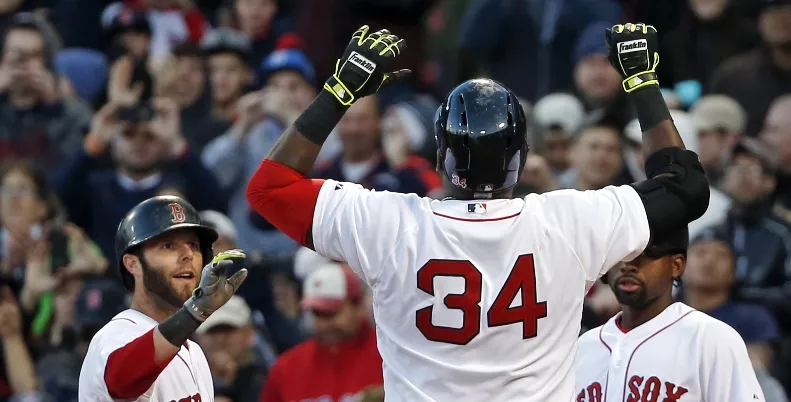 David Ortiz, Dustin Pedroia, Jackie Bradley Jr