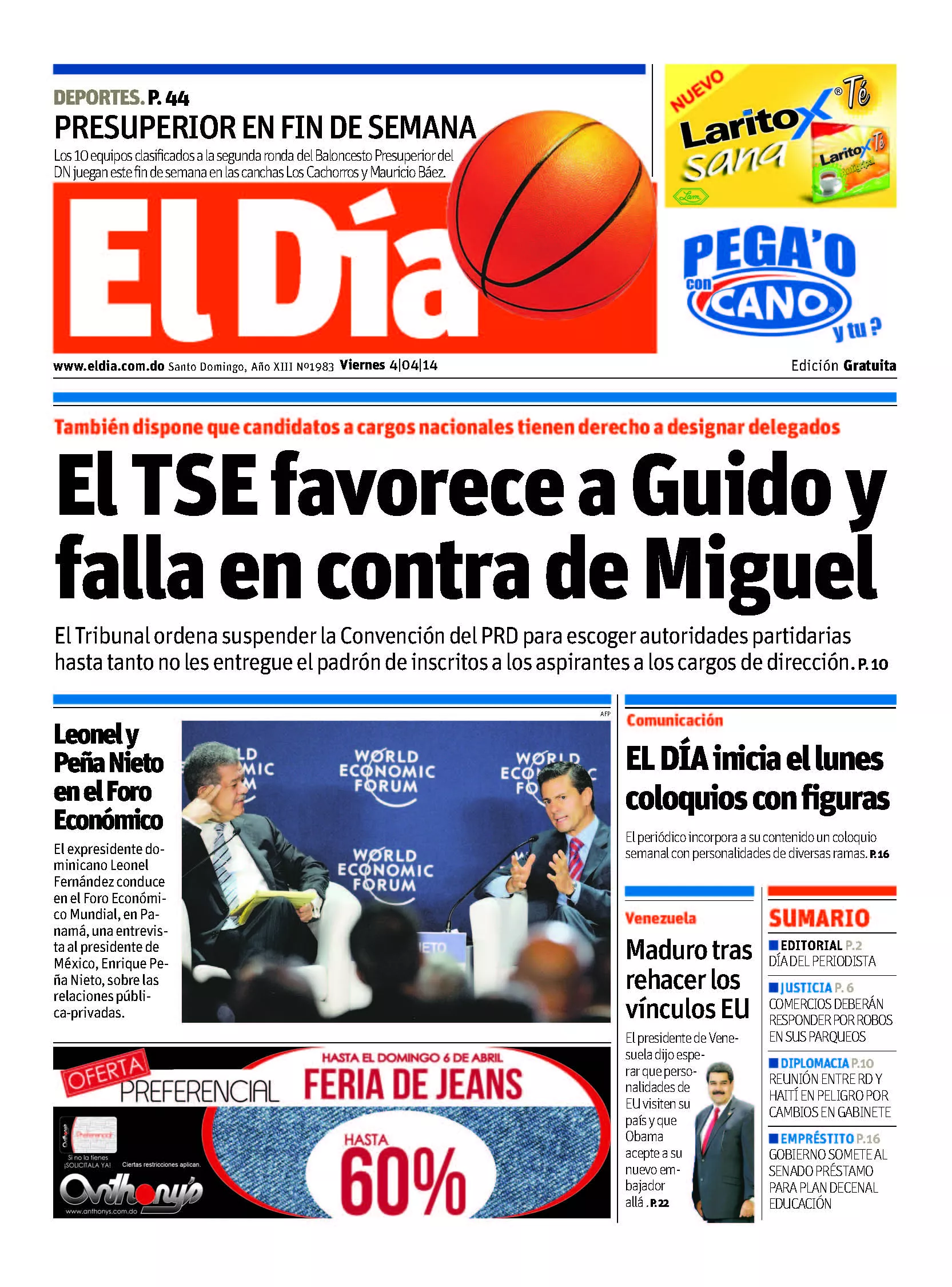 Portada impresa