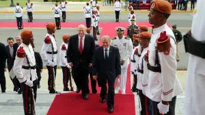 Presidente Medina recibe al gobernante electo de El Salvador