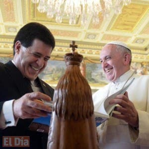 El papa y Presidente de Paraguay se reunieron durante media hora en el Vaticano