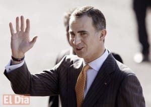 Príncipe Felipe de Borbón, de España, hizo escala en el país