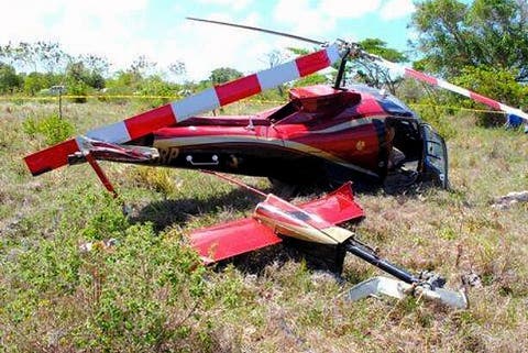 Cae helicóptero en Cabeza de Toro, Bávaro; el piloto tiene heridas leves