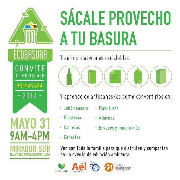 Ecobasura realizará Jornada de reciclaje en Parque Mirador Sur
