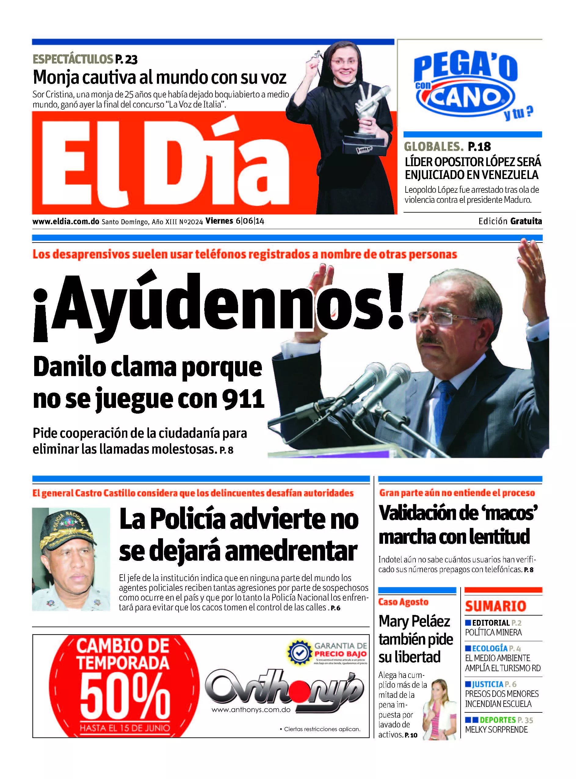 Portada impresa