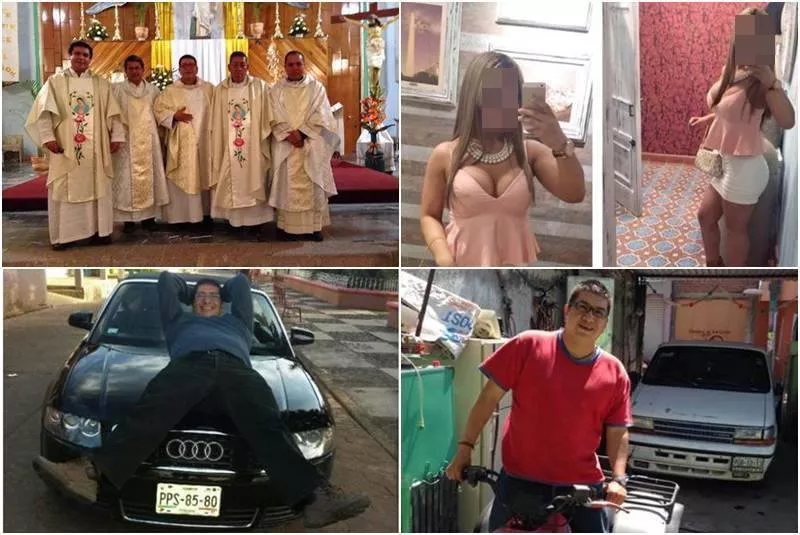 Cura desata polémica por compartir fotos de mujeres y autos costosos