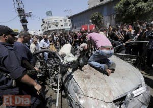 Bombardeos aéreos israelíes caen en Gaza