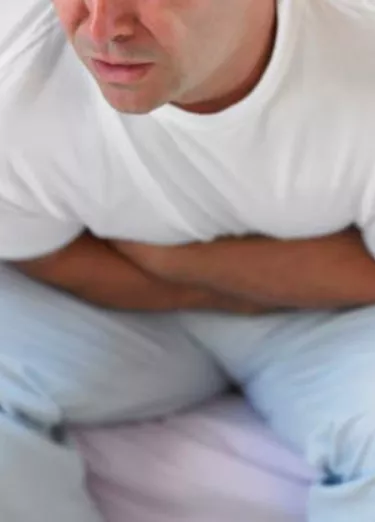 Man with stomachache