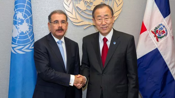 Ban Ki Moon será recibido esta noche por el presidente Danilo Medina