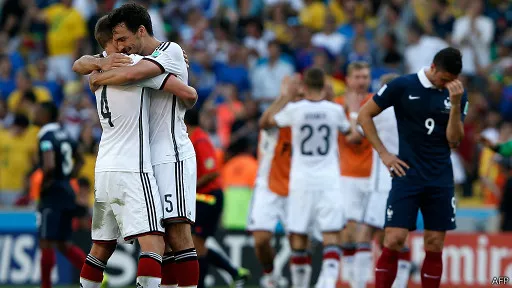 Alemania le enseñó a Francia cómo ganar y se mete en semifinales