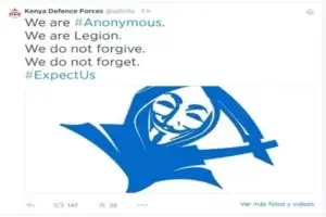 Anonymous piratea la cuenta del ejército keniano en Twitter