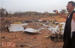 El avión siniestrado en Mali se desintegró en una zona de nueve hectáreas