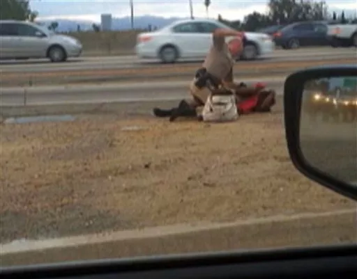 CALIFORNIA-POLICIA GOLPEA MUJER