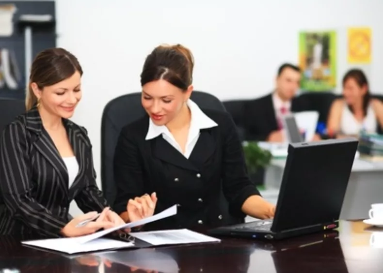 Young business people are working in office