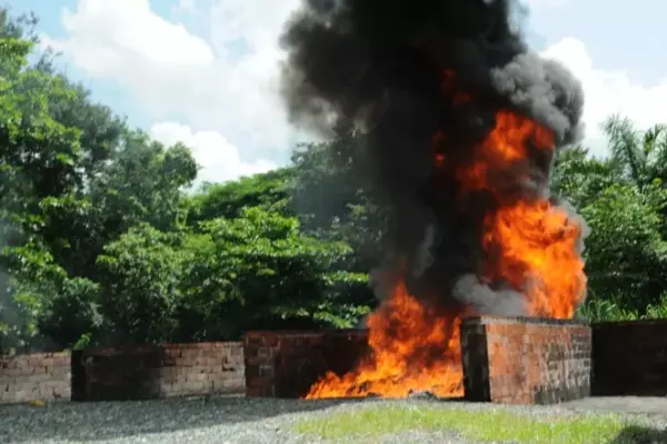 Drogas incinerada Procuraduría