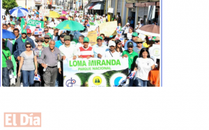 Convocan paro nacional el 27 de agosto por loma Miranda y otras demandas