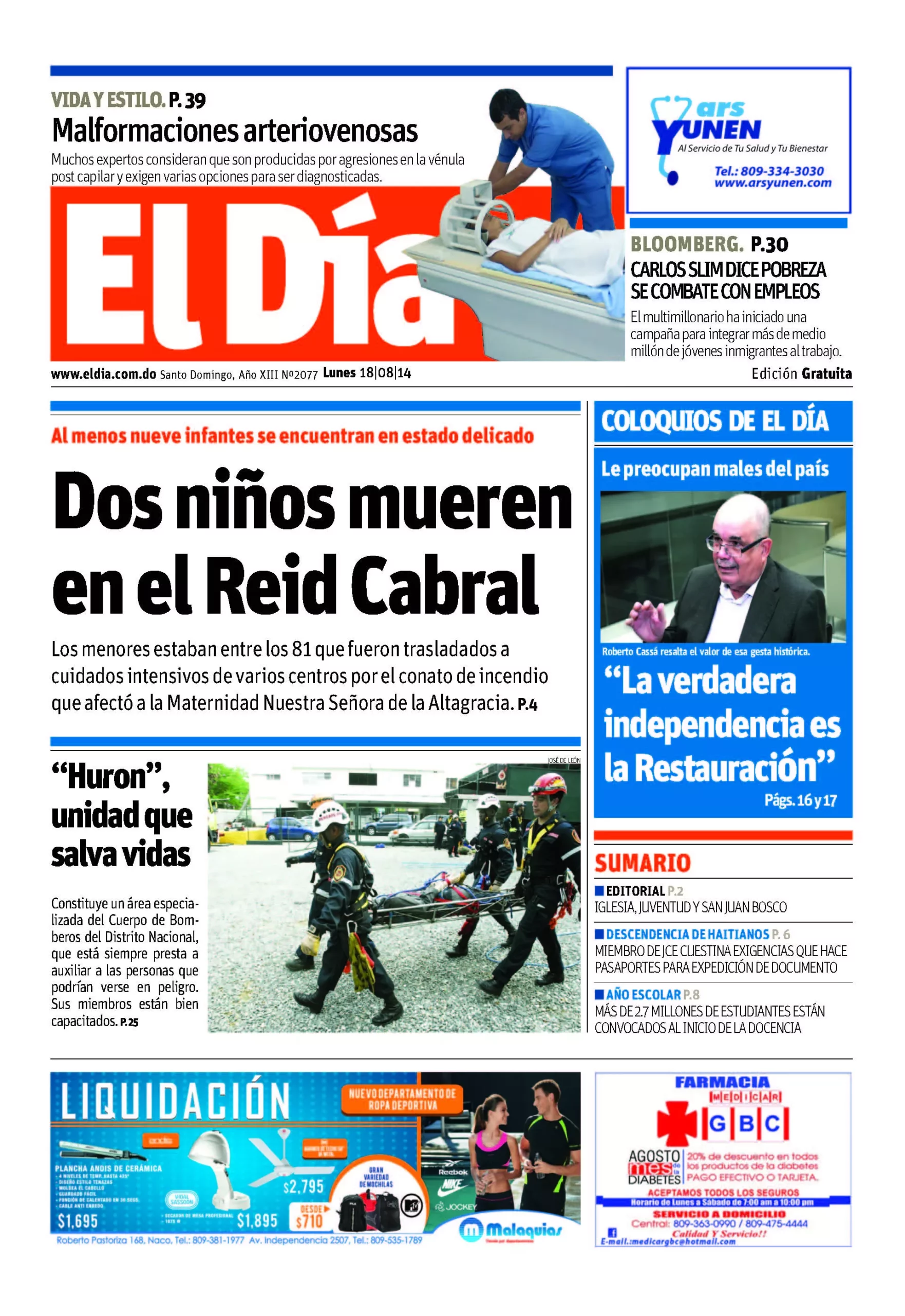 Portada impresa