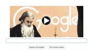 Google rinde homenaje a León Tolstói con un creativo doodle