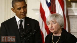 Obama y Yellen tratan crisis económica de EU