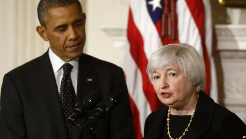 Obama y Yellen tratan crisis económica de EU