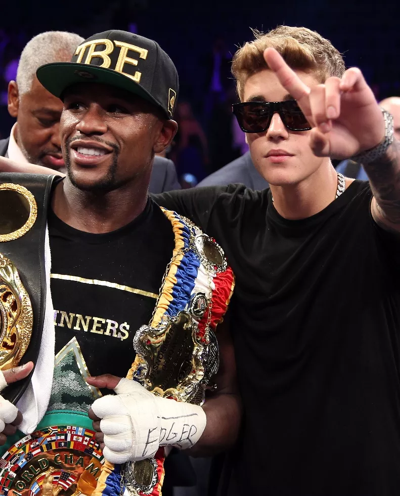  Justin Bieber acompañará a Floyd Mayweather en el ring