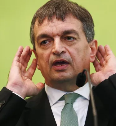Jerome Champagne speaks during a news conference in London
