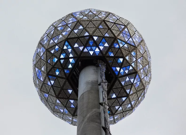 Times Square Crystal Ball Tested Before New Years Eve