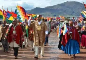 Presidente Evo Morales jura su tercer mandato con ritual inca