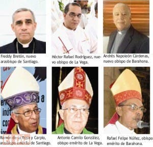 Vaticano nombra nuevos obispos de Santiago, La Vega y Barahona