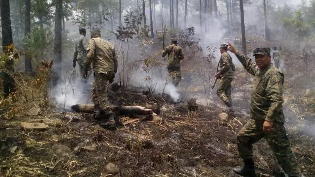 El Ejército se integra a labores de control de incendios forestales en Dajabón