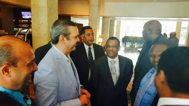 El candiadado a diputado por el PRM Puerto Rico, Ruben Suriel comparte con el presidente del partido Lic Luis Abinader