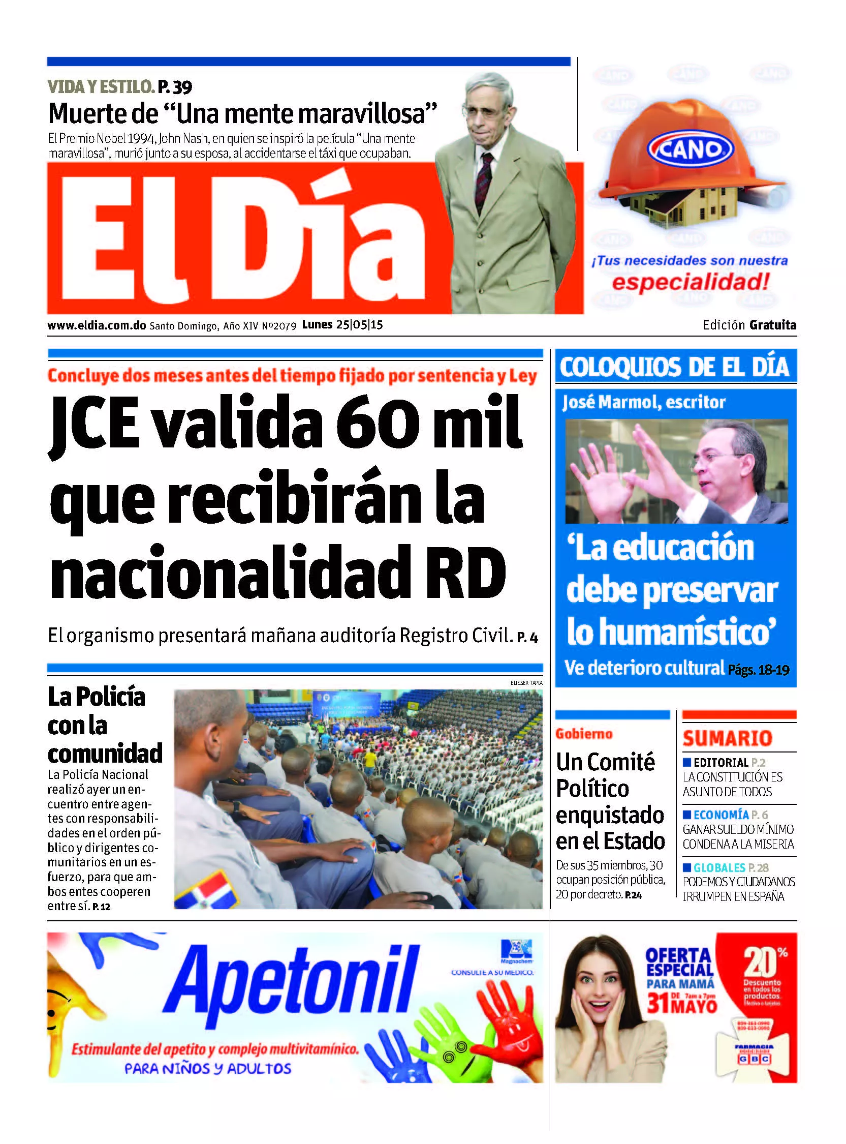 Portada impresa