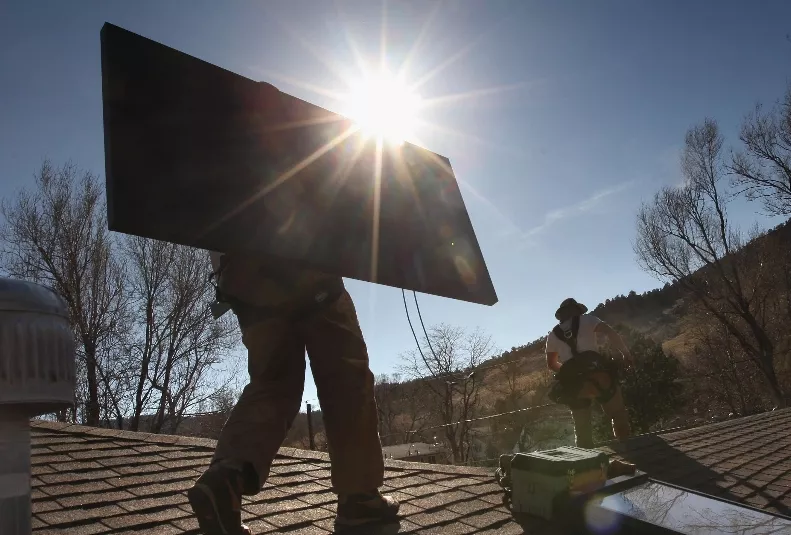Solar Energy Panels Are Installed On Colorado Homes