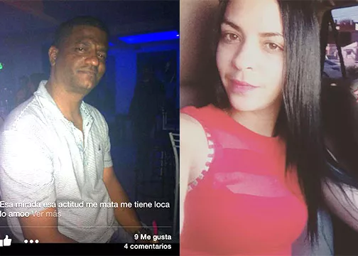 Thomás Rafael Sosa Rodríguez en una fotografía que su concubina (Andreína Espinal Guzmán) colgó en su cuenta de Facebook, donde ella le expresaba su amor por él.